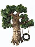 Fairy and Garden Gnome Tree - Enchanted Grandpa Miniature Tree with Removable Glow in the Dark Welcome Sign for Fairies and Lawn Gnomes