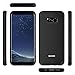 MASCHERI ZY9189 Galaxy S8 Case, Carbon Fiber Design, Shock Absorption Protective Dual Layer Military, Grade Defender Hybrid Case Cover - Black