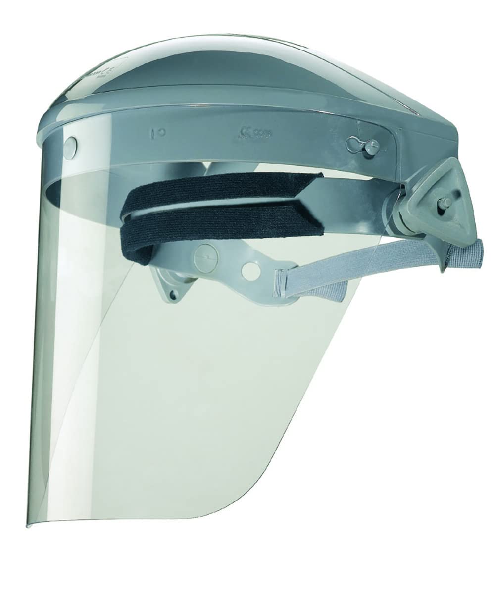 JSP Martcare Grey Polycarbonate Faceshield with 20cm Visor and Elasticated Headband (AFM061-230-400)