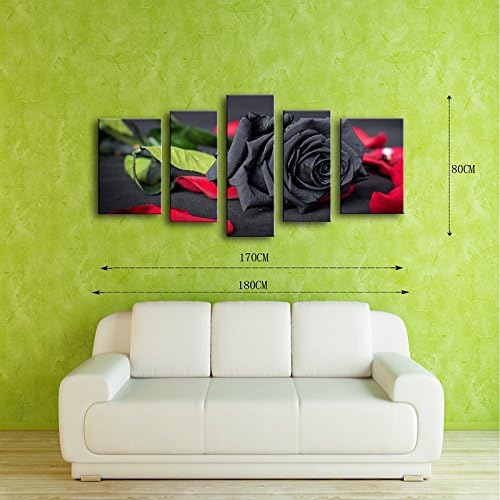 JIALELE Canvas Print Five Panels Canvas Vertical Print Wall Decor Home Decoration,Stretched Canvas,59" x 32" (150cm x 80cm)