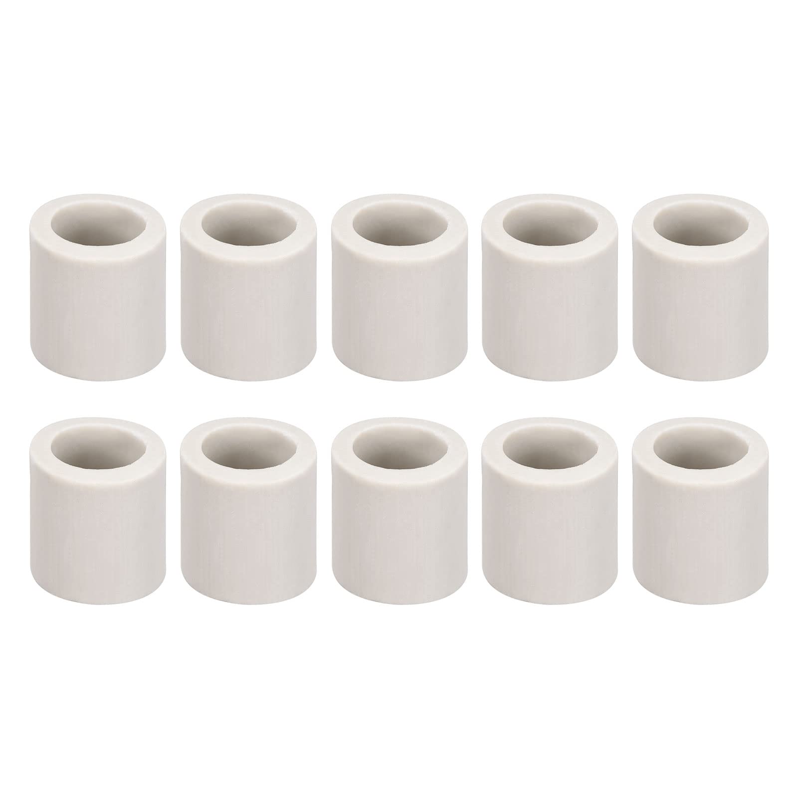 Rebower Ceramic Tube Wiring Insulated Ceramic Tubing [for Cable Bundle Heat Insulation Protection] - 20 Pcs / 9mm x 13mm x 12mm