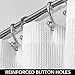 mDesign Cotton Waffle Knit Shower Curtain - Hotel Style Shower Curtain - Luxury Spa Quality Waffle Weave Fabric Cotton Shower Curtains for Bathroom - Bath and Shower Curtains - 108