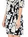 LookbookStore Women's Floral Print A Line Business Casual Short True Wrap Dress
