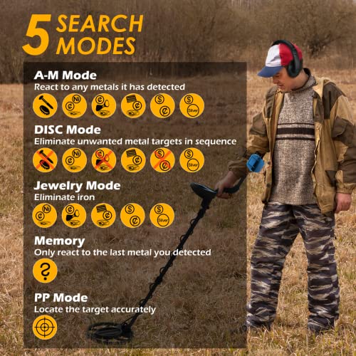 Metal Detector for Adults Professional - 2023 Updated Professional Gold Detector for Treasure Hunt, 5 Detection Modes IP68 Waterproof 10\