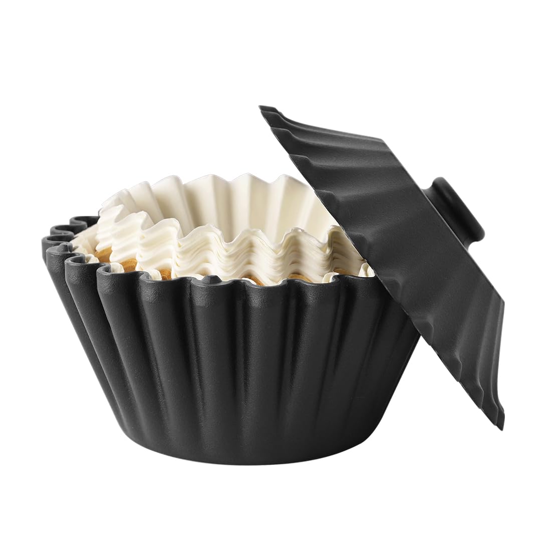 Photo 1 of Basket Coffee Filter Holder Storage-Container - Coffee Bar Counter Accessories Decor Pour Over Paper Filters Organzier for 1-4 Cup Basket Filters