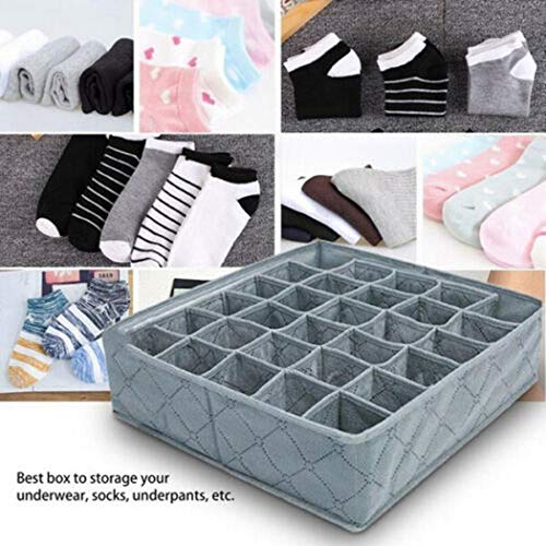 Idomeo 30 Grids Freely Separable Bras Underwear Socks Storage Organized Box Drawer Organizers