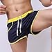 NEARTIME Men's Fitted Shorts, Bodybuilding Workout Gym Running Loose Athletic Shorts Tight Lifting Sport Casual Pant Dark Blue