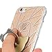 YOKIRIN iPhone 6 Case,iPhone 6S Case,Shiny Powder Sparkle Series Drop Protection Soft TPU Frame + Hard PC Plastic Hybrid Slim Fit Cover with 360 Degree Rotating Magnetic Ring Holder & Stylus Pen,Gold
