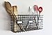 Tagway Home Wall Mounted Three Compartment Mail Basket Letter Holder Black Metal