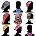 Basico Bandanas Value Pack 100% Cotton Paisley Head Wrap with Tube Face Mask/Headband (6pk- Gold)