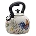Paula Deen Signature Enamel On Steel Kettle/Stovetop Teakettle/Tea Pot, 2 Quart, Garden Rooster