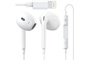 OCEOVC Earbuds Wired for iPhone Lightning Headphones Corded Earphones with Microphone and Controller [MFi Certified] No Bluetooth Compatible with iPhone 14/13/12/11 Pro Max/XR/X/SE/8P/8/7P/7-All iOS System