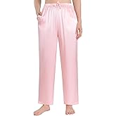 Latuza Women's Petite Satin Pajamas Pants Petite Length Pj Lounge Pants
