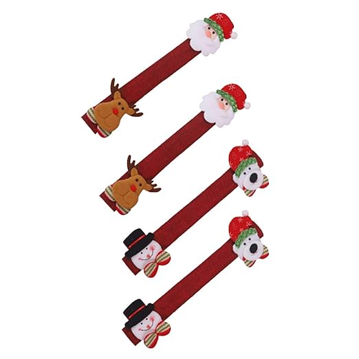 WM & MW_Christmas Decor Juego de 4 Fundas para manijas de Puerta ...