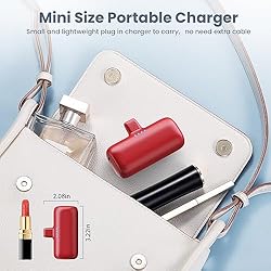 [2-Pack] Mini Portable Charger for iPhone,5200mAh
