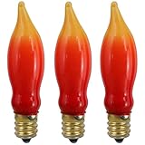 Pack of 3 C7 Yellow-Orange-Red Flame Replacement Bulbs