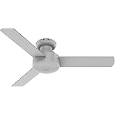 Hunter 44 inch Indoor Ceiling Fan No Light - Modern Ceiling Fan without Light, 3 Blades, Low Profile Mount, For Bedroom, Livi