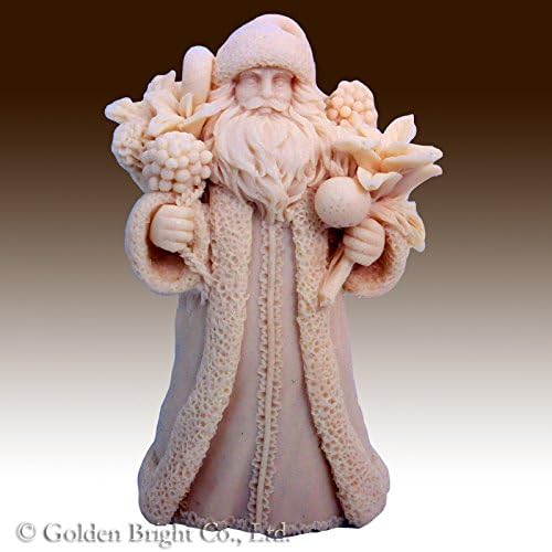 Santa W/Robe Carrying Bag- 3D Silicone Soap/Polymer/Clay/Cold Porcelain Mold