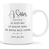 Zomhix Christian Sister Mug, Sister Birthday Gifts Coffee Cup Ceramic, I Love You Sisters Gifts Ceramic Coffee Tea Mug 11 oz