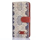 Yakamoz Vintage Retro Style Blue and White Porcelain Leather Flip Wallet Case with Credit Card Slots for LG G3 Beat, LG G3 VIGOR, LG G3 Mini, LG G3s (NOT for LG G3) with Free Screen Protector & Stylus Pen