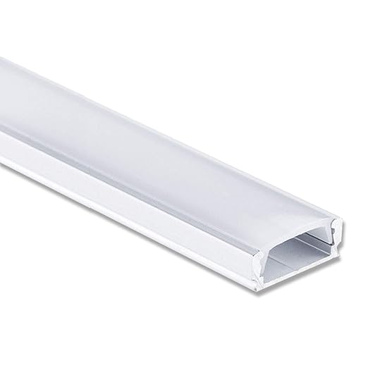 LED Profil Aluminium 2 Meter - Aluprofil für LED Stripes/Streifen Abmessung: 2000mm x 17mm x 7mm ALU Leiste (Alu Profil silbe