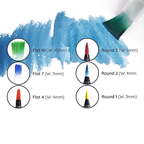 Water Brush Pen Set (6 Piece Set) Watercolor Brush Pens for