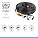 Amcrest 4-Pack 60 Feet Pre-Made All-in-One Siamese BNC Video and Power CCTV Security Camera Cable with Two Female Connectors for 960H & HD-CVI Camera and DVR (SCABLEHD60B-4pack)