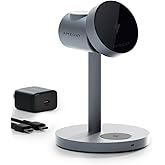 AMEGAT MagFusion 3-in-1 Charging Station Compatible with MagSafe, Qi2 Certified 15W Magnetic Wireless Charger Stand, for iPhone 17/16/15/14/13/12 Series, Apple Watch, AirPods(30W PD Charger Included)