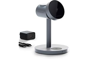 AMEGAT 3-in-1 Magnetic Wireless Charging Station, Qi2 Certified 15W Wireless Charger Stand, Mag-Safe Compatible, Apple Watch Charger, for iPhone 15/14, AirPods, Apple Watch S9, 30W PD Charger Included