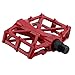 Chollima Aluminum Alloy Bicycle Pedals Road Bike Pedals for BMX MTB Cycling 9/16 Inch Red