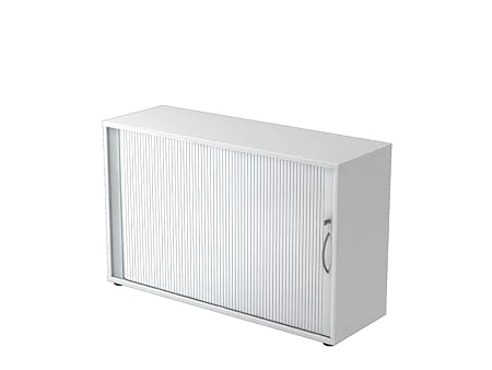 DR-Büro Rollladenschrank abschließbar - Aktenschrank in 2 Ordnerhöhen - 120 x 40 x 74,8 cm - 5 Farbvarianten, Farbe Büromöbel