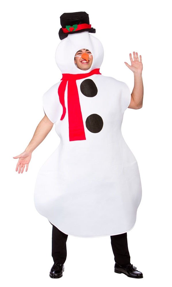 Wicked Costumes Adult Funny Snowman Fancy Dress Costume - One Size
