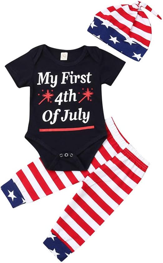 4th of july romper baby boy