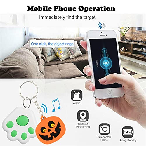 GPS Locator Pet Smart GPS Tracker Mini Anti-Lost Waterproof Bluetooth Locator Tracer for Pet Dog Cat Kids Car Wallet Key Collar Accessories(Green)