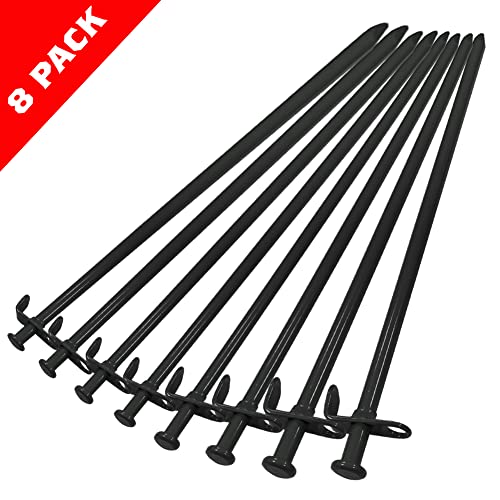 Eurmax USA 12 inch Multiuse Heavy Duty Steel Tent Stakes Tarp Pegs