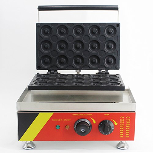 Wotefusi Donut Maker Donut Backer 15 Pieces Electric Doughnut Maker Machine for Commercial Use 110V