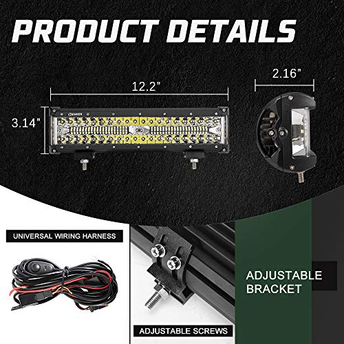image for BUNKER INDUST Side Shooter LED Light Bar Wiring Harness Kit, 1Pcs 12 I