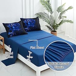 Blue Comforter Set Queen 7 Piece Bed in a Bag Blue