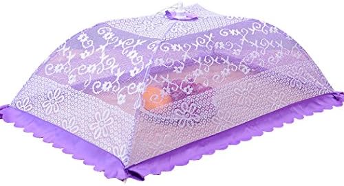 SOOANN Collapsible Pop Up Food Cover 81x55x26cm Net Mesh, Purple