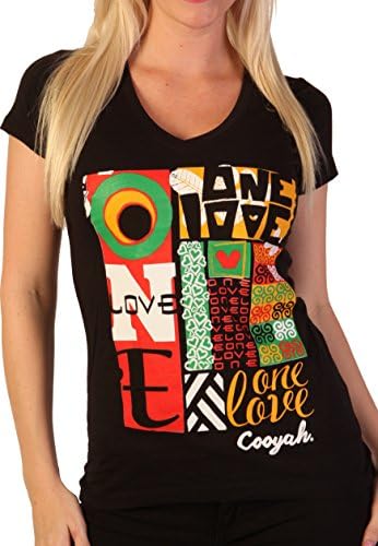 Cooyah Rasta T-Shirt Vintage Shirt Casual Reggae Top Jamaican V Neck Made In USA (Medium, Black 11)