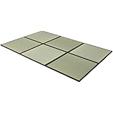 Tatami Japanese Igusa Mattress Indigenous Unit MAT Made in Japan 6 piece set (Brown)