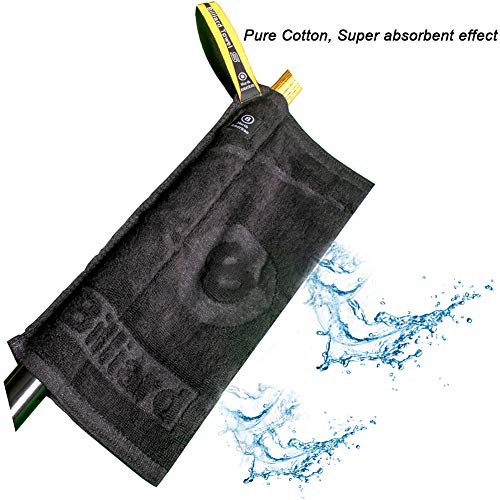 Cuppa billiards Billiard cue Towel - 100% Cotton Black 8-Ball Pool Cue Clean Towel
