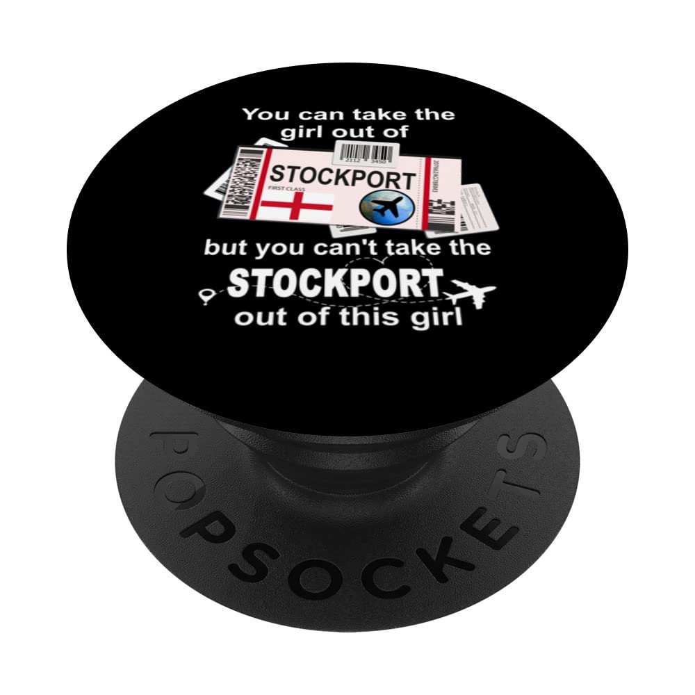 Stockport Boarding Pass - Stockport Girl - Stockport PopSockets Swappable PopGrip