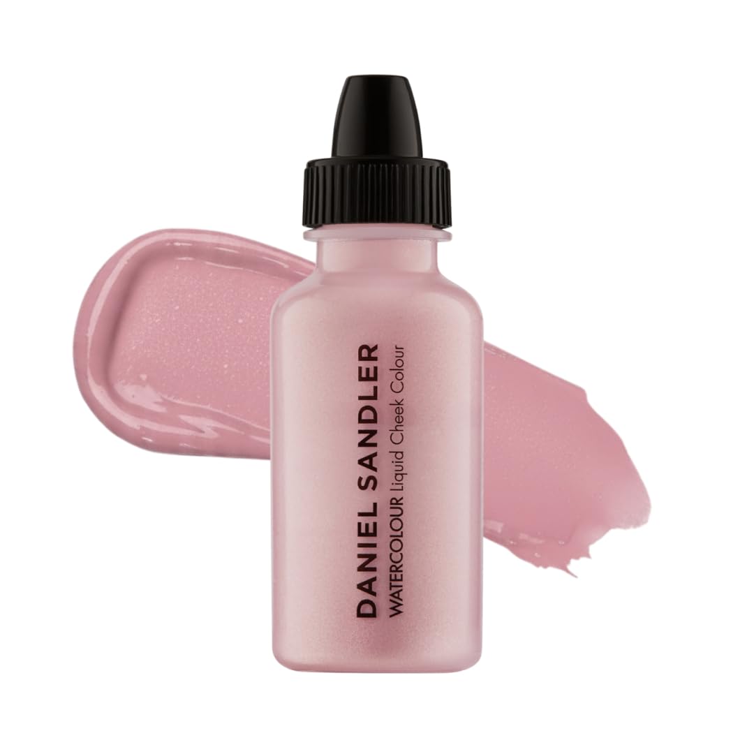 Daniel Sandler WATERCOLOUR LIQUID ILLUMINATOR 'ICING' 15ml – Liquid Shimmer Makeup, Highlighter – Oil-Free, Lightweight, Buildable & Long-Lasting for Cheeks, Lips & Eyes