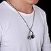 Aienid Pendant Necklace, Stainless Steel Headset Shaped Punk Style with 60CM Free Chain for Mens Silver