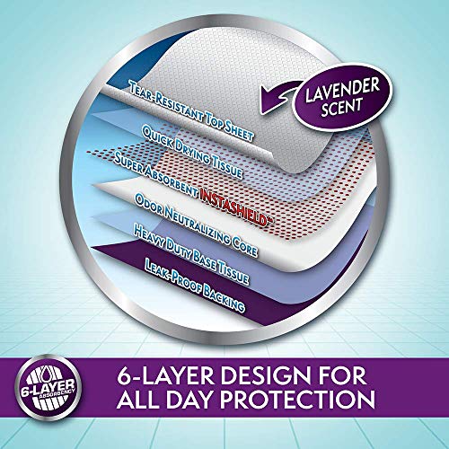 Simple Solution 6-Layer All Day Premium Dog Pads, 23 x 24, Lavender Scent, 100 pads - //medicalbooks.filipinodoctors.org