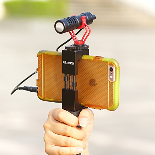 BOYA Video Microphone with Handle Grip Tripod for iPhone Filmmaking rig stabilizer Live Streaming shotgun Mic