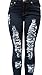 Juniors Womens Blue Denim Distressed Skinny Jeans Cotton Stretch Ripped Pants (19, Diamante Q133)