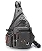 DDDH Large Sling Bags Crossbody Backpack 14.1-Inch Chest Daypack Travel Bag Book Bag for Men&Women(Grey)
