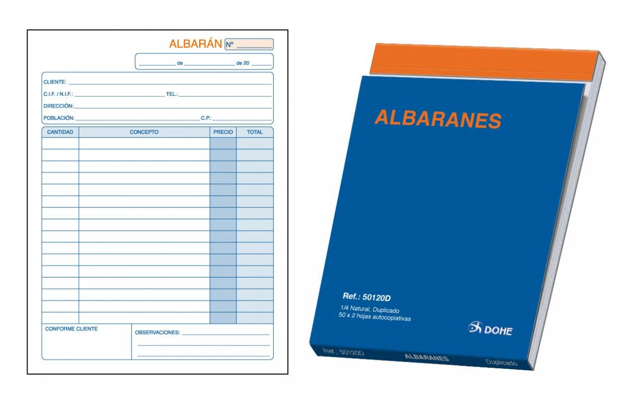 Dohe 50120D – Book of Duplicate delivery Notes Natural